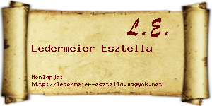 Ledermeier Esztella névjegykártya